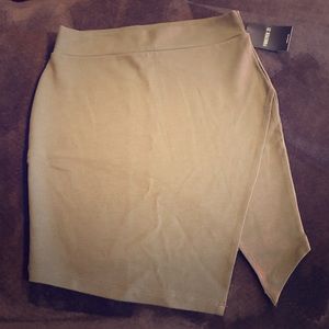 Olive green high waisted mini skirt